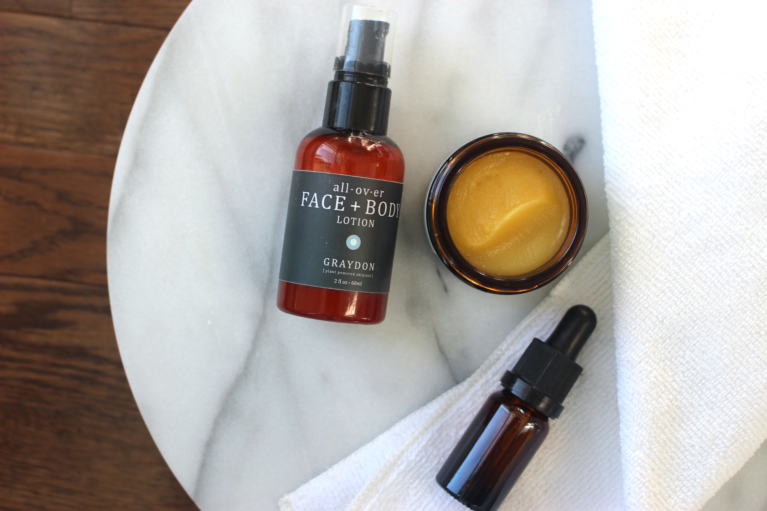 Graydon Face+Body Lotion and other skincare products