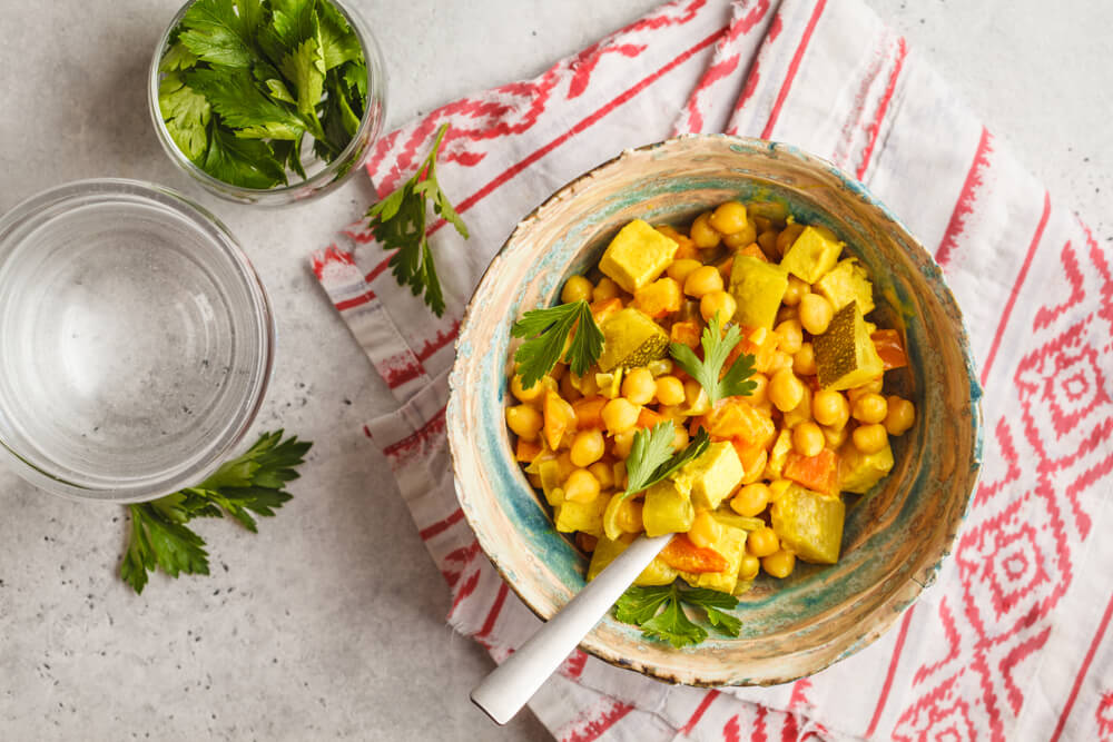 chickpea curry bowl