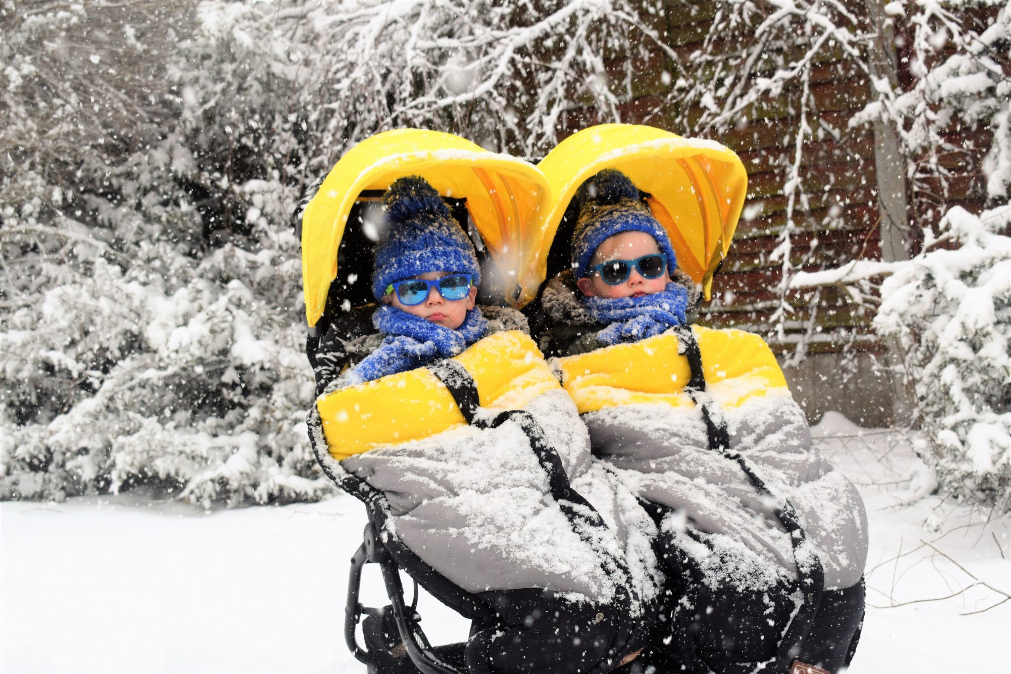 2 kids in a double stroller