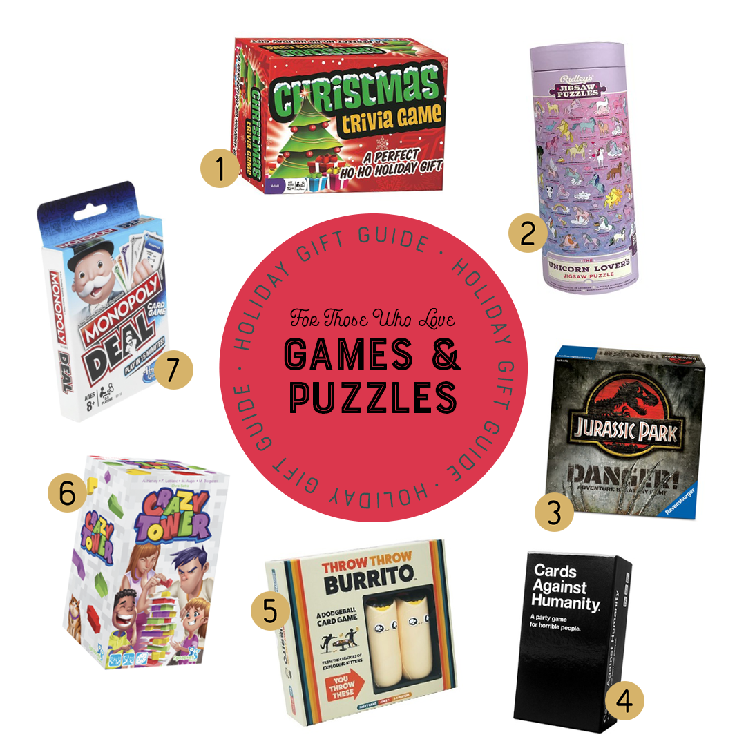 popular games and puzzles on white background