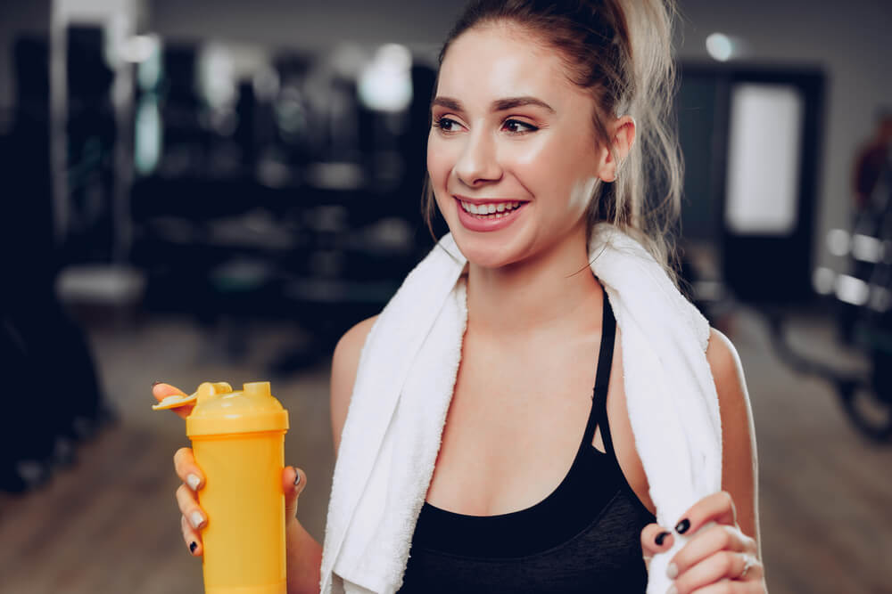 Young woman who just worked out