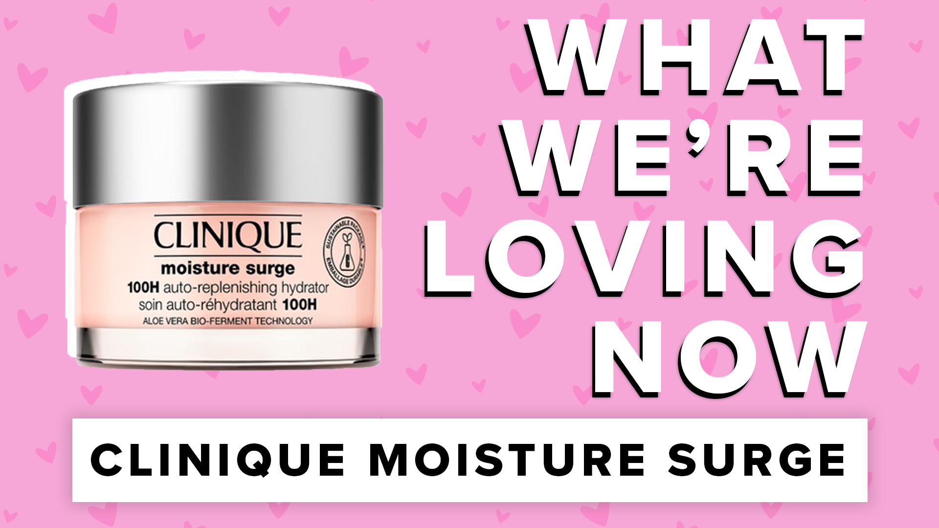 Clinique Moisture Surge on Pink background